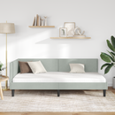 vidaXL Sarokágy keret fejtámlával Világosszürke 80 cm x 200 cm Bársony