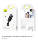USAMS SJ358LN01 ligtning + jack adapter  led világítással, 1343866