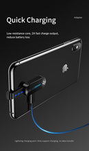 USAMS SJ358LN01 ligtning + jack adapter  led világítással, 1343866