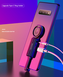 USAMS SJ359TC01 usb-c és jack adapter , telefongyűrűvel 1343867