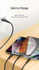 USAMS SJ367USB01 100cm-es 3 az 1 ben töltőkábel lightining , type-c, micro usb 1343868