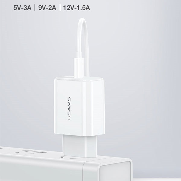 USAMS CC69TC01 PD gyorstöltő hálózati adapter usb-c csatlakozóval 1343874