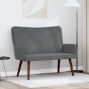 vidaXL Kétüléses Kanapé Sötétszürke 115 x 61 x 87 cm Bársony