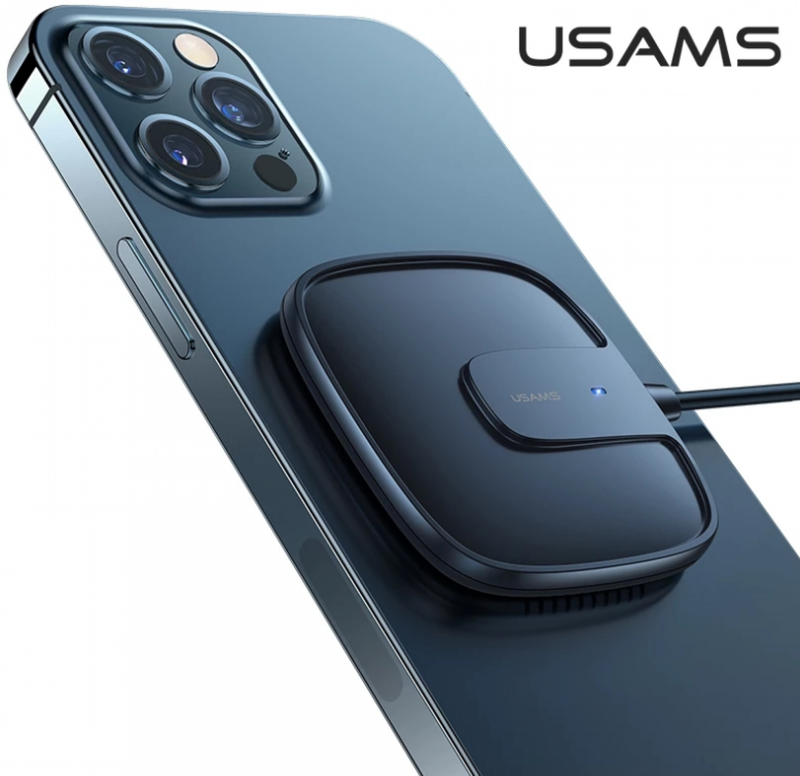 USAMS CD159DZ01 W1 15W Extra vékony Magsafe mágneses gyors vezeték nélküli töltő 1349796