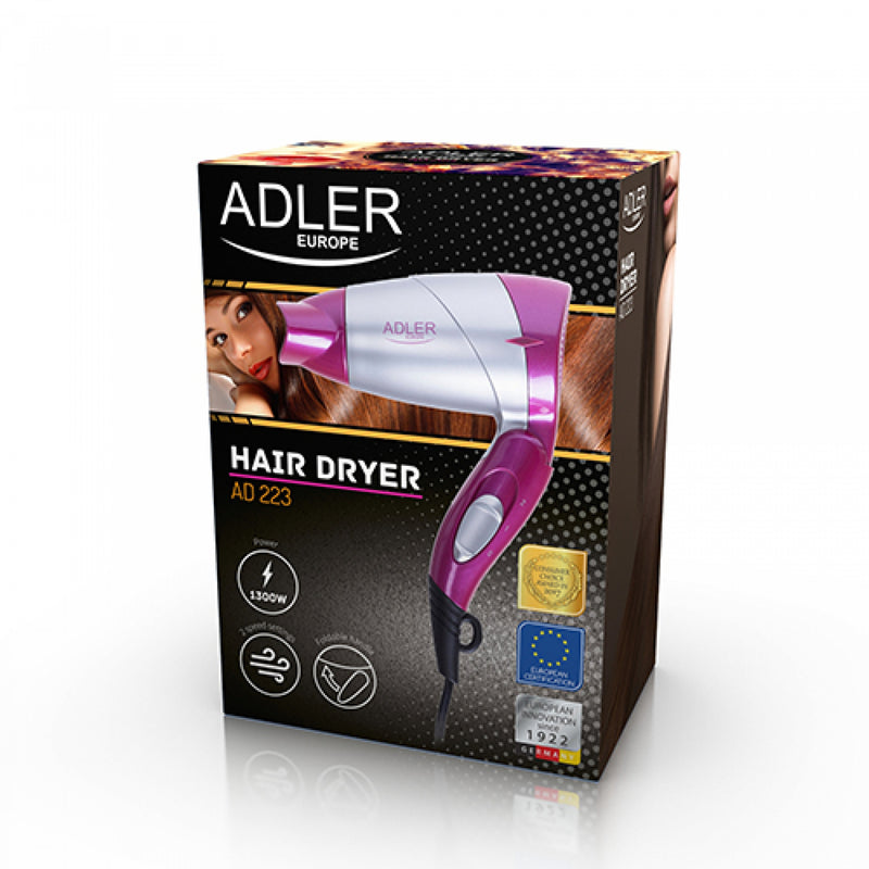 ADLER AD223 Hajszárító, 1300W, Pink