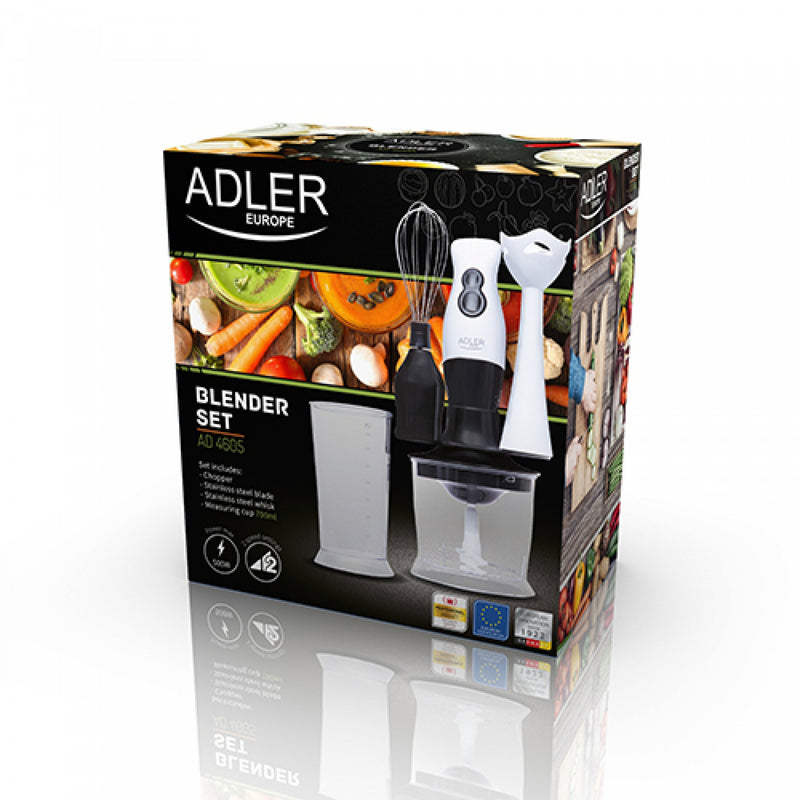 Adler AD4605 Botmixer szett, 500W, Fehér
