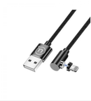 Usams SJ444USB01 Jobb Oldalas Mágneses Lightning Töltőkábel,100cm  fekete, 1337678