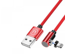 Usams SJ444USB02 Jobb Oldalas Mágneses Lightning Töltőkábel 100 cm piros, 1337685