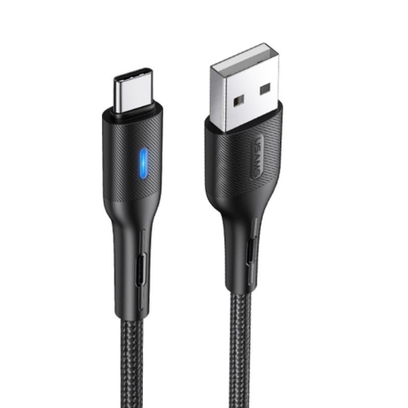 USAMS SJ460USB01 Type-C okos kábel, 120 cm, automatikus kikapcsolással, fekete 1354797