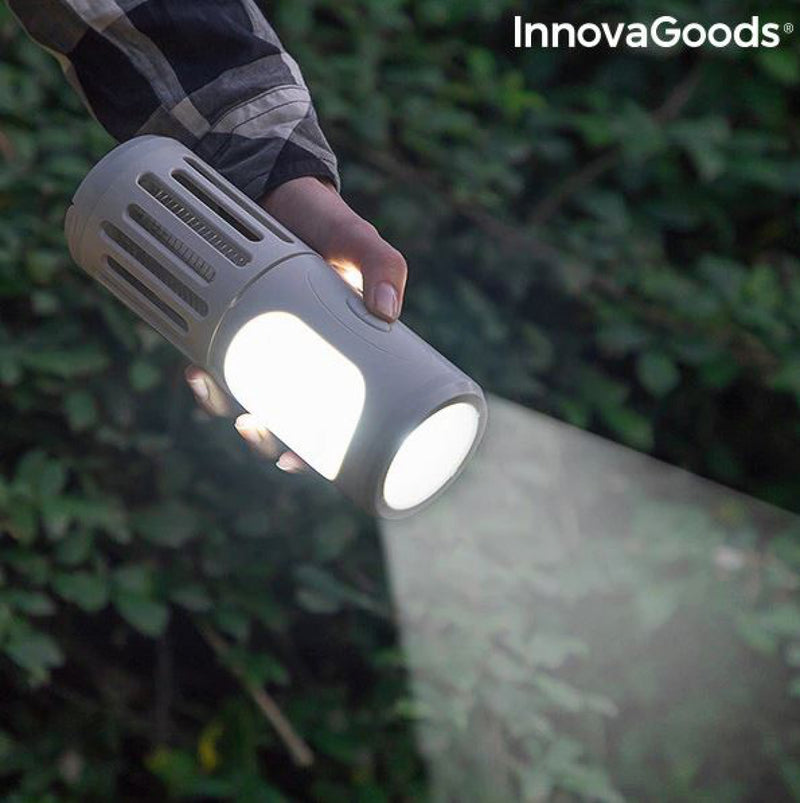 InnovaGoods V0103059 3 az 1-ben hordozható szúnyogriasztó, fáklya és lámpa