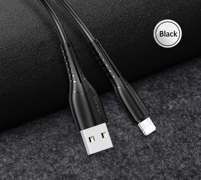 USAMS SJ364USB01 100cm-es lightning töltő kábel flexibilis fejjel 1380758