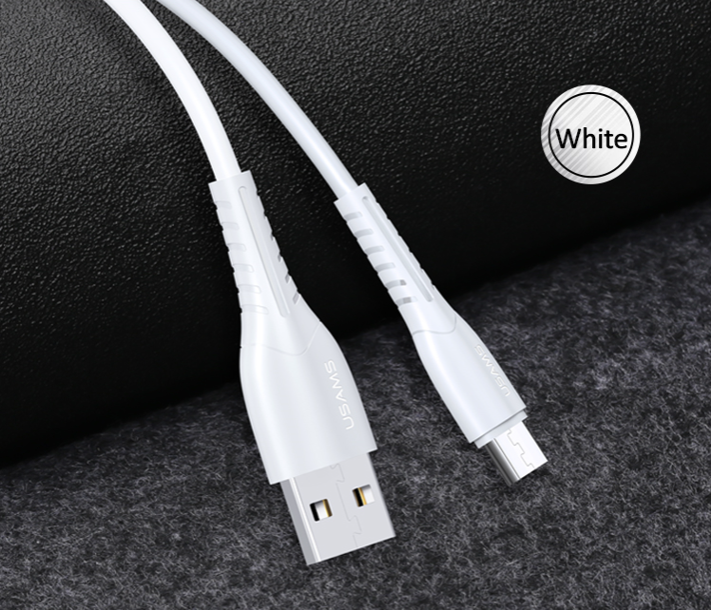 USAMS SJ365USB02 100cm -es usb-micro usb töltőkábel flexibilis fejjel , 1375894