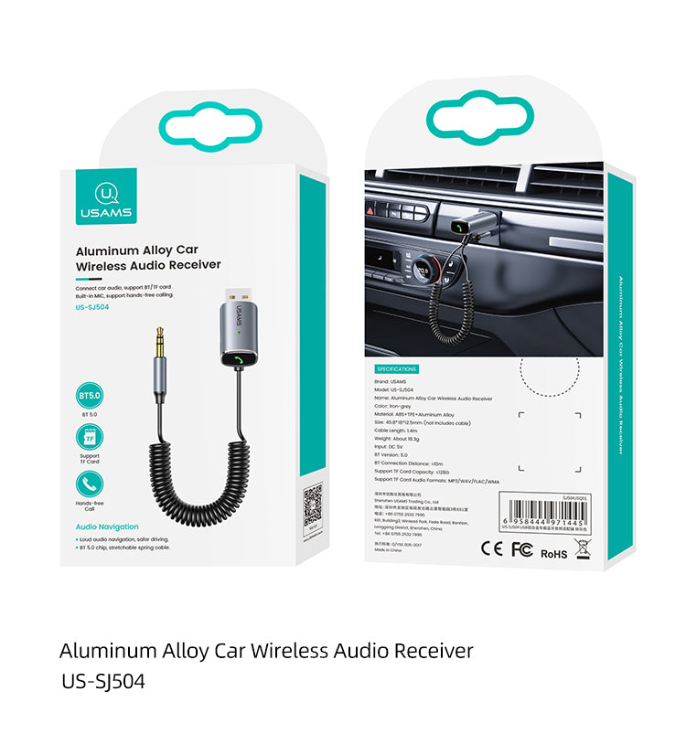 USAMS US-SJ504 a vezeték nélküli Bluetooth audio transzmitter BT 5.0