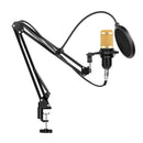 FOREV Kondenzátor mikrofon csomag POP szűrővel állvánnyal és kiegészítőkkel