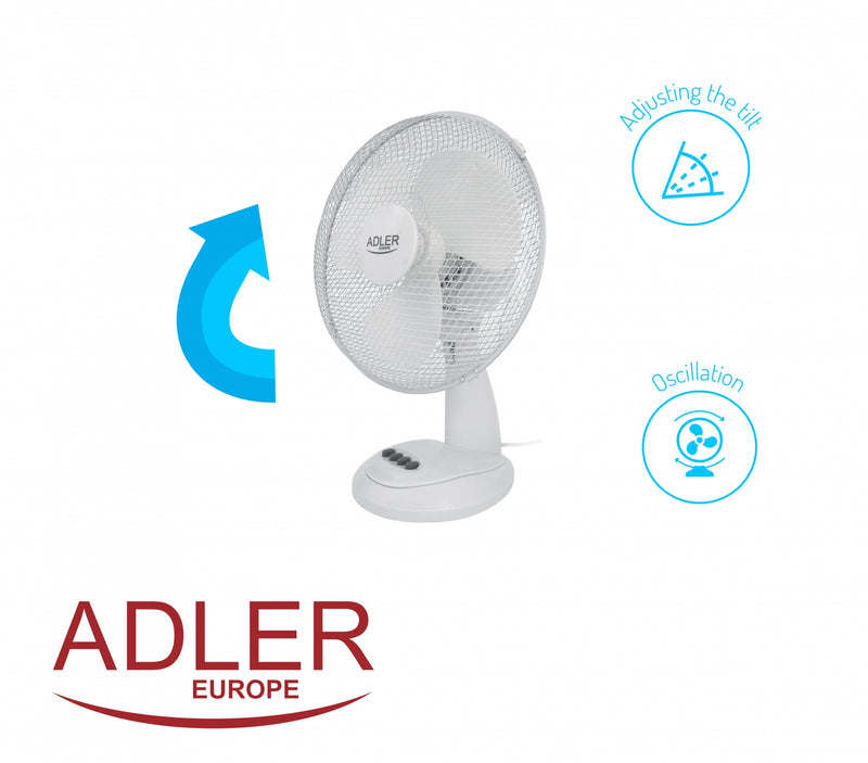 Adler AD 7303 Asztali Ventilátor 30CM