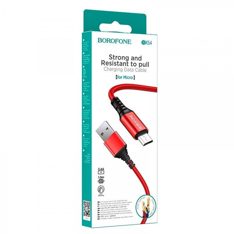 Borofone BX54 100 cm-es textil bevonatú micro usb kábel 1375736