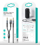Usams SJ555YP01 2 az 1 ben jack kábel Type-c csatlakozóval 1399496