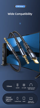 Usams SJ554YP01 2 az 1 ben jack kábel lightning csatlakozóval 1427043