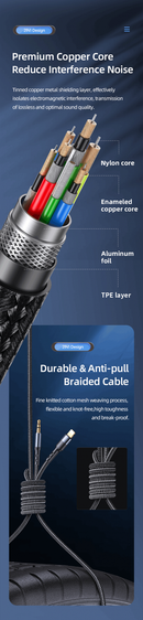 Usams SJ554YP01 2 az 1 ben jack kábel lightning csatlakozóval 1427043