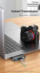 Usams SJ463HUB01 3 portos Type-c mini HUB (usb3.0,usb2.0, SD kártya)