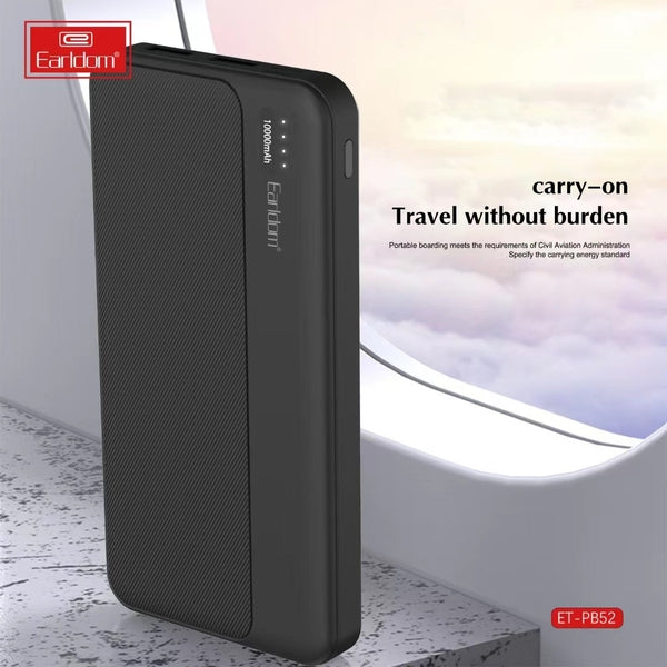 EARLDOM ET-PB52 10.000mAh power bank led kijlezővel