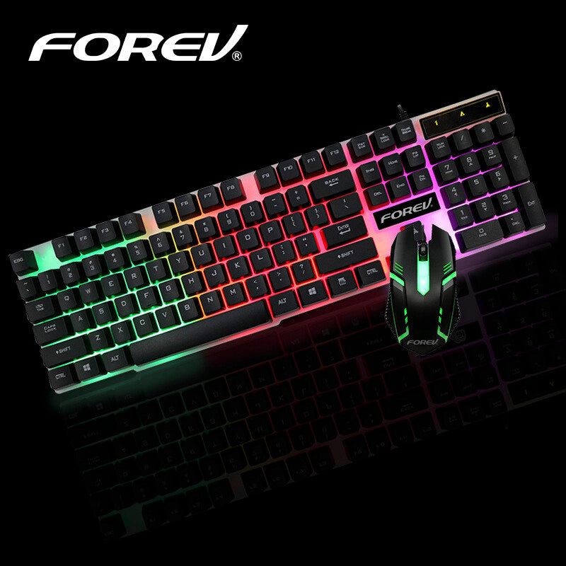 FOREV magyar nyelvű RGB gamer billentyűzet egérrel
