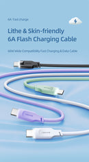 USAMS SJ568USB02 Usb-c gyorstöltő kábel 6A, 120cm 1427039