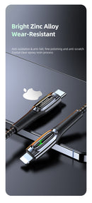 USAMS SJ518USB01 USB-C to Lightning gyorstöltő kábel automata kikapcsolással 120 cm usb-c to lightning 1401858