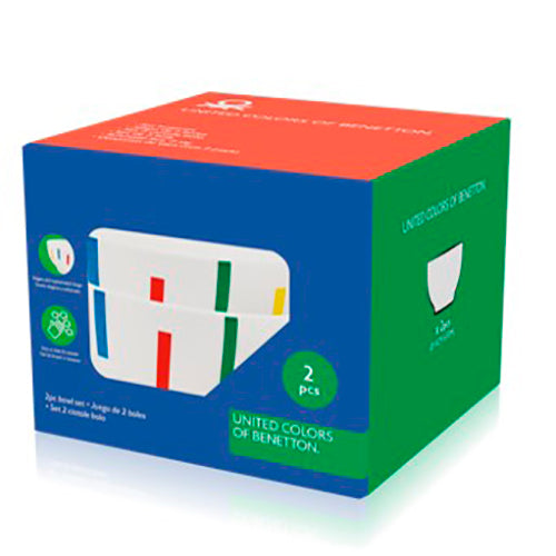 Benetton BE-0859 2 db reggeliző tál, Rainbow Collection 500 ml