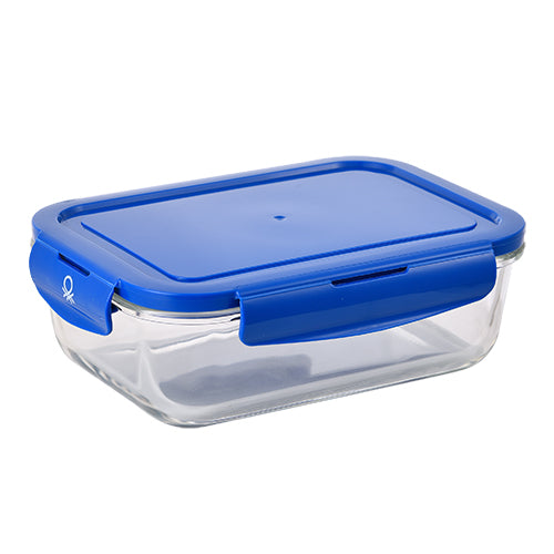 Benetton BE-0701-MT 3 részes boroszilikát üveg ételtároló dobozok fedővel, 300, 570, 1180 ml