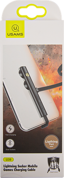 USAMS SJ379USB01 120cm-es Lightning töltőkábel gamer csatlakozóval, 1324408