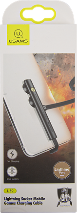 USAMS SJ379USB01 120cm-es Lightning töltőkábel gamer csatlakozóval, 1324408