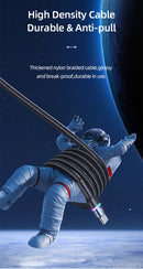 USAMS SJ536USB02 1,2 m textil borítású usb-c töltőkábel színes led fénnyel, 6A