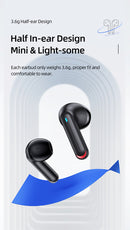 USAMS BHUNX01 dupla mikrofonos bluetooth fülhallgató, töltőtokkal BT 5.2