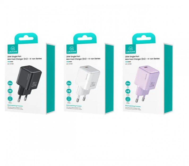 USAMS CC183TC03 Mini hálózati gyorstöltő adapter 20W