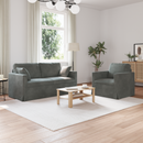 vidaXL Kanapé Szett 2 pcs Sötétszürke 158 x 78 x 80 cm Bársony
