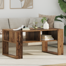 vidaXL Dohányzóasztal tárolóval Öreg fa 92 x 53 x 45 cm Faanyag