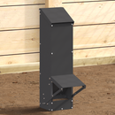 vidaXL Csirke etető Fekete 13 x 12 x 51 cm Hidegen Hengerelt Acél