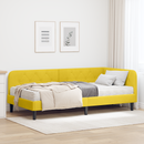 vidaXL Sarokágy keret Sárga 90 x 190 cm Bársony