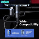 Usams SJ547USB01 5 az 1 ben töltőkábel usb-c, lightning és micro usb ouput, usb és usb-c input, PD, 60W 1435030