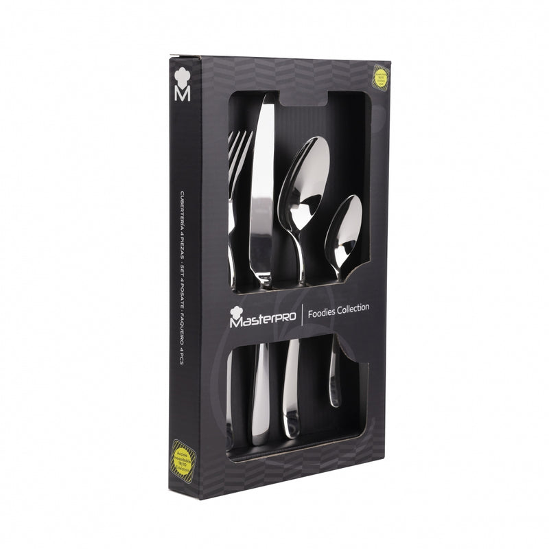 Masterpro Foodies 4 részes rozsdamentes evőeszköz készlet