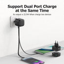 USAMS CC209TC02 Hálózati gyorstöltő GaN adapter 35W, visszahúzahtó lightning kábellel, mágneses kábeldobbal