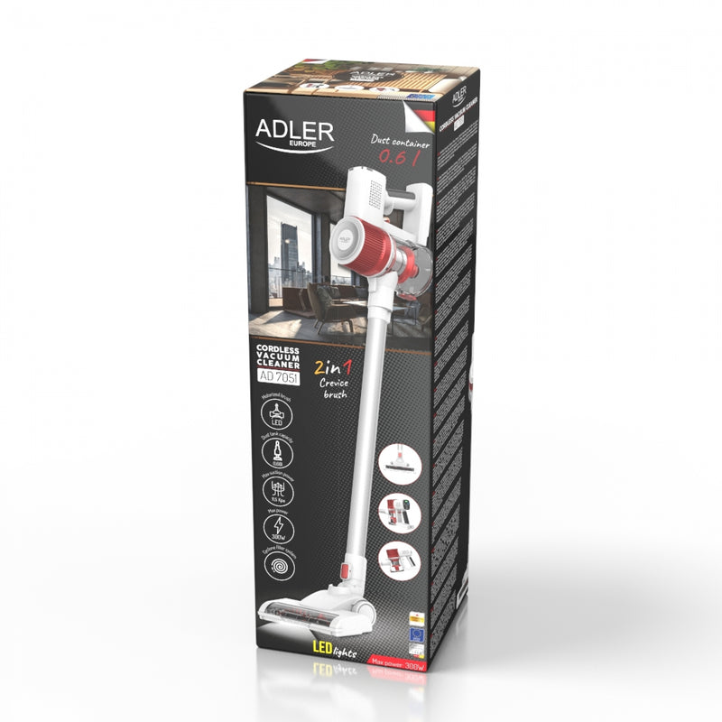 Adler AD7051 Vezeték nélküli porszívó, 22,2 V