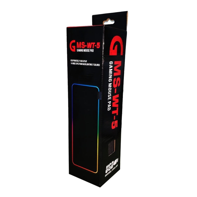 Forev RS-02 szövet borítású gamer egérpad rgb led világítással (250x350mm)