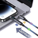 USAMS SJ681LN01 lightning to usb-c PD gyorstöltő adatper 30W, LCD kijelző