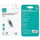 USAMS SJ681LN01 lightning to usb-c PD gyorstöltő adatper 30W, LCD kijelző