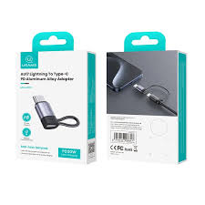 USAMS SJ677LN01 lightning to usb-c PD gyorstöltő adatper 30W