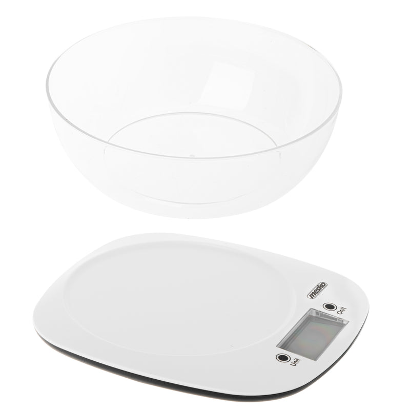 Mesko MS3179w Konyhai mérleg tállal