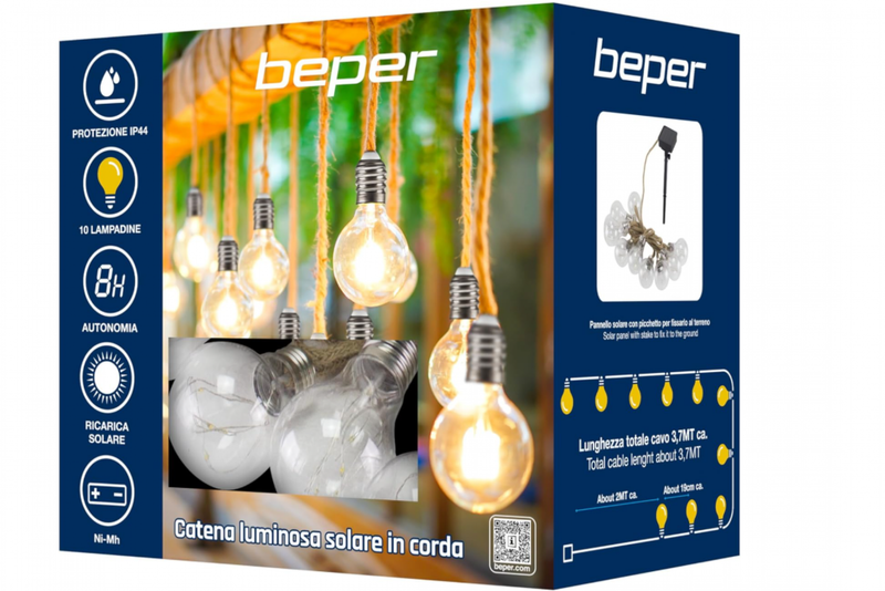 Beper P207ILO500  Napelemes lámpa kötélen