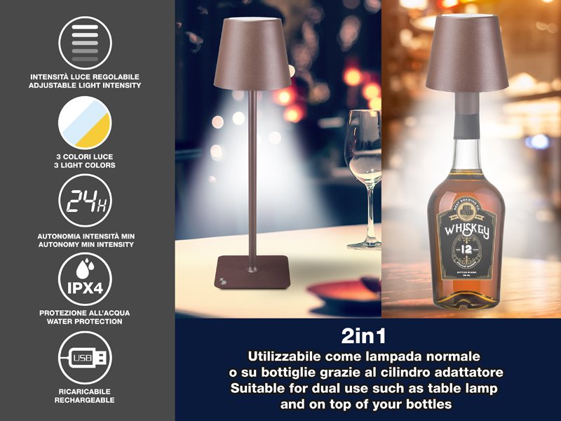 Beper P201UTP120 2 az 1-ben vezeték nélküli asztali lámpa